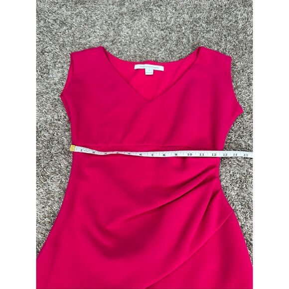 Diane von Furstenberg Bevin Sleeveless V-Neck Sheath Dress Pink Ruched Size 2 - Picture 9 of 11